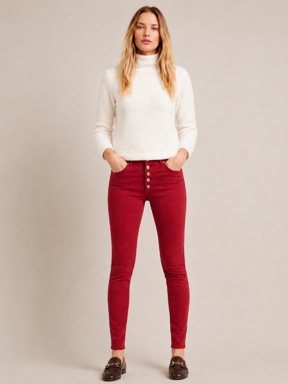 ANTHROPOLOGIE PILCRO and the LETTERPRESS Button-Fly Skinny Jeans